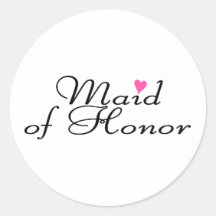 Maid Of Honour Stickers