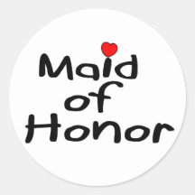 Maid of Honour Stickers