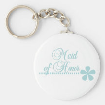 Maid of Honour Teal Elegance Keychain