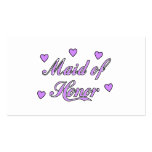 Maid of Honour Wedding Hearts Business Card Template