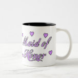 Maid of Honour Wedding Hearts Coffee Mugs