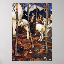 "Maidens on White Horses" by Edmund Dulac Poster
