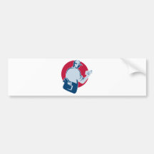 mailman postman deliver mail envelope retro bumper stickers