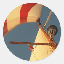 Main And Genoa Round Stickers