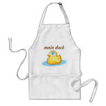 Main duck cook yellow rubber duckie apron