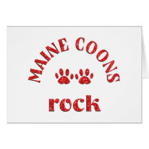 Maine Coons Rock Greeting Cards
