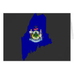 Maine Flag Map Card