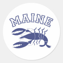 Maine Round Stickers