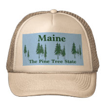 Maine, The Pine Tree State Cap Mesh Hat