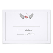Majestic Guarded Heart Wedding Response Card Custom Announcement