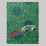 Majestic Macaw Green & Blue Notebook notebooks