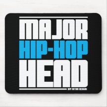 Major Hip Hop Head Lite Blue Mousepad