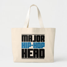 Major Hip Hop Head Lite Blue Tote Bags