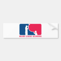 Major League Beer Bong Bumper Sticker