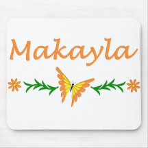 Makayla (Orange Butterfly) Mousemats