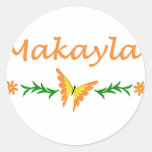 Makayla (Orange Butterfly) Sticker