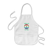 "Make Art, Not War" kids' apron