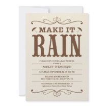 "Make it Rain" Vintage Baby Shower Invitations