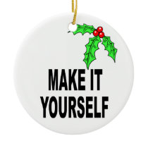 Make It Yourself Christmas Holly & Berries Ornamen ornaments