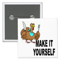 Make It Yourself Custom Thanksgiving Turkey buttons