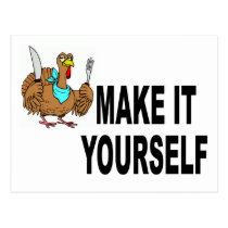Make It Yourself Thanksgiving Postcard Invitation postcards
