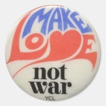 Make Love Not War Peace Symbol Sticker