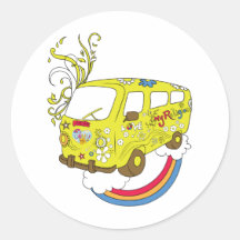 Make Love Not War Van ~ 60s Hippie Peace Sign Stickers