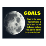 Make sure you set your goals very high postcard