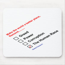 Make the world a better place mouse mats