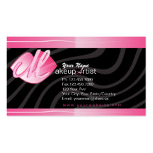 make up artist business cards