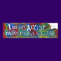 MakeMeRich-Red bumper stickers