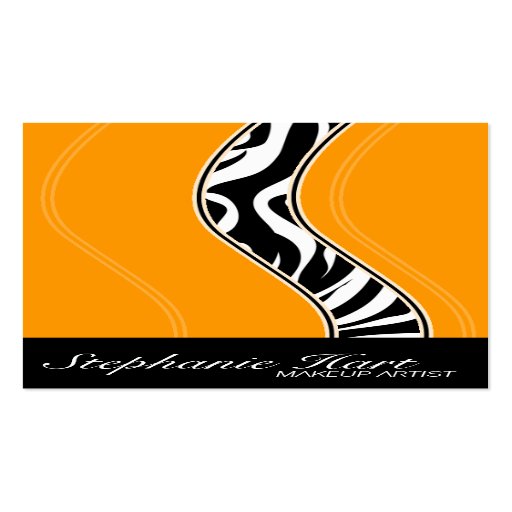 Makeup Artist Business Card - Bold Zebra Print