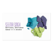 Makeup Artist cosmetics 3 faces Business Card Template