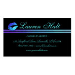 Makeup Artist Glossy Mini Lips N Lace Blue Business Card Templates
