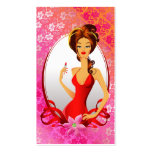 Makeup Artist Lips N Lipstick Pink Lace Business Card