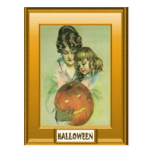 Making the Jack O'Lantern Post Card