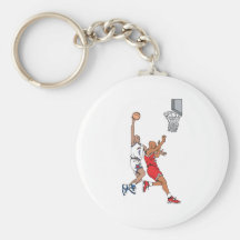 making the shot basketball design keychain