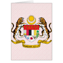 Malaysia Coat of Arms detail Greeting Card
