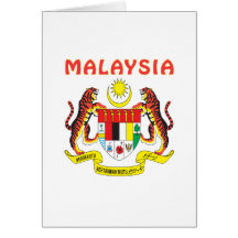 MALAYSIA Coat Of Arms Greeting Card