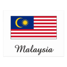 Malaysia Flag Design Postcard