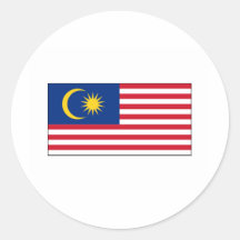 Malaysia FLAG International Round Sticker