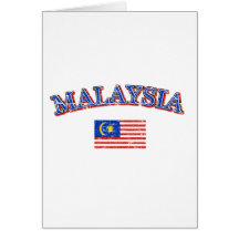 Malaysia football design greeting card