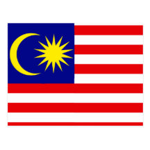 Malaysia High quality Flag Post Cards