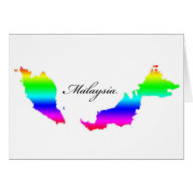 Malaysia Maps Greeting Cards