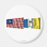 Malaysia & Penang waving flags Refrigerator Magnet