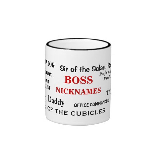 Male Boss Nicknames Funny Insults and Job Titles Coffee Mug