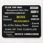 MALE BOSS Nicknames Funny Job Titles and Insults! Mousepads