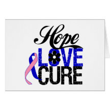 Male Breast Cancer HOPE LOVE CURE Gifts Greeting Card