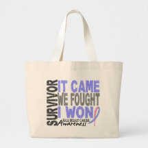 Male Breast Cancer Survivor It Came We Fought Canvas Bag