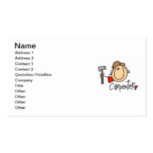 Male Carpenter Business Card Template